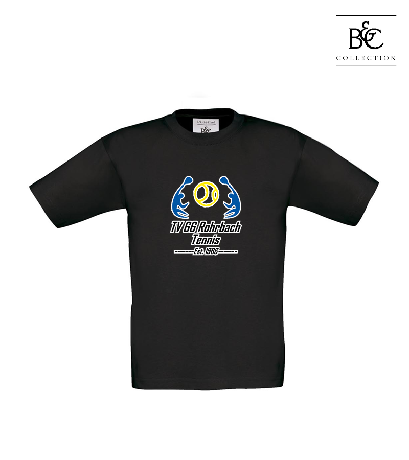B&C Kinder T-Shirt Black "Anton Frontprint"