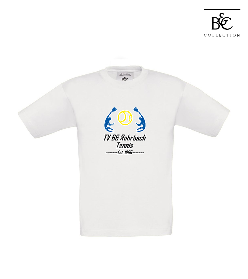 B&C Kinder T-Shirt White "Uwe Frontprint"