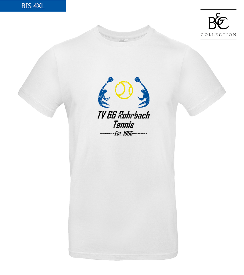 B&C Herren T-Shirt White "Uwe Frontprint"