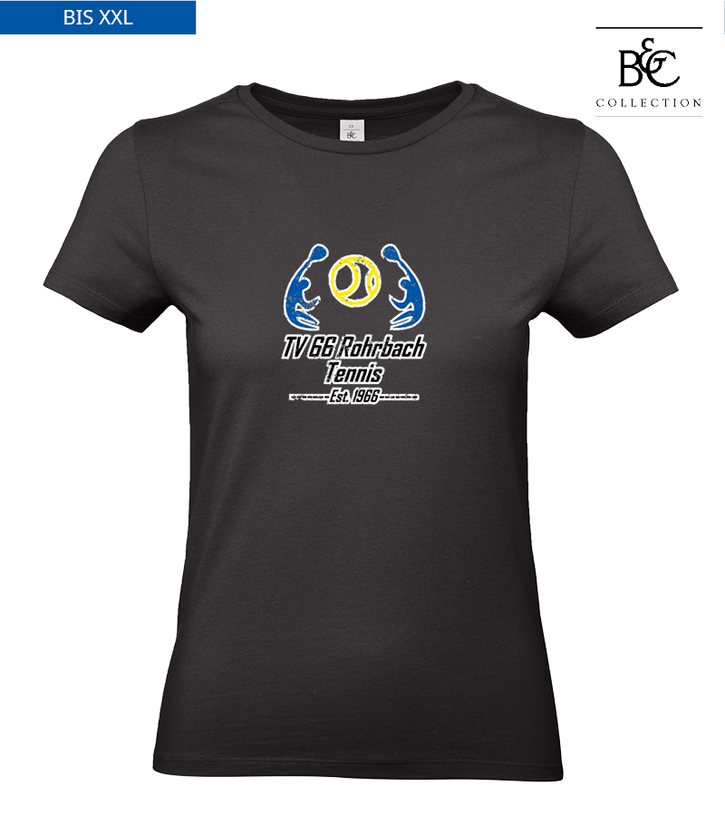 B&C Damen T-Shirt Black "Uwe Frontprint"