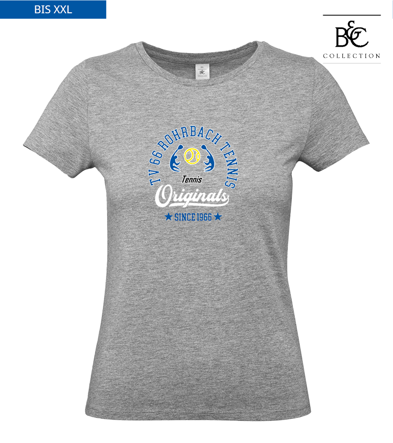 B&C Damen T-Shirt Sports Grey "Jacob"
