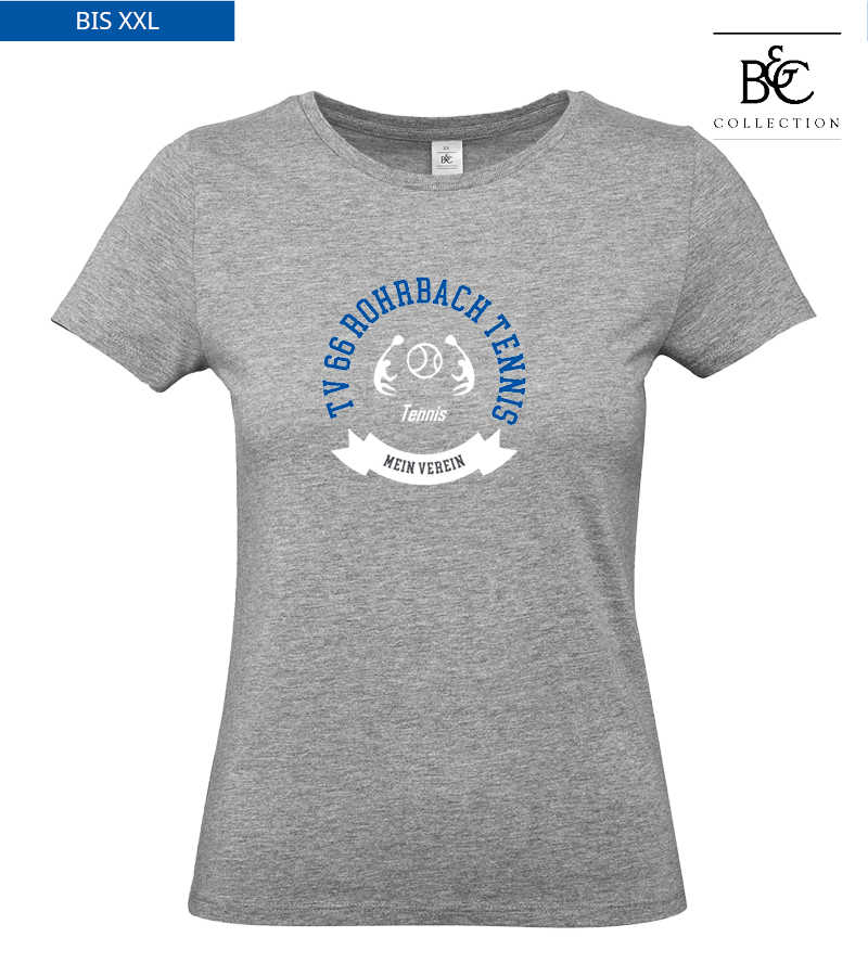 B&C Damen T-Shirt Sports Grey "Bono"