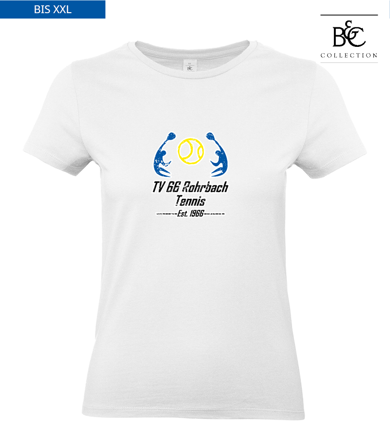 B&C Damen T-Shirt White "Uwe Frontprint"