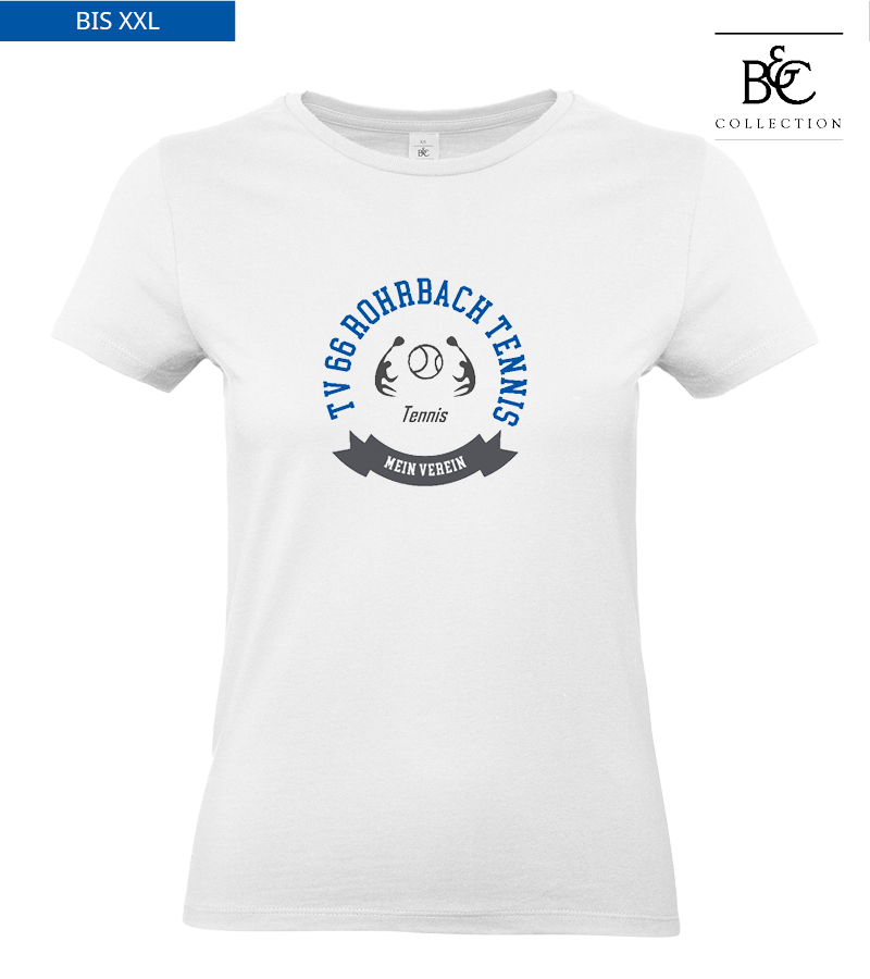 B&C Damen T-Shirt White "Bono"