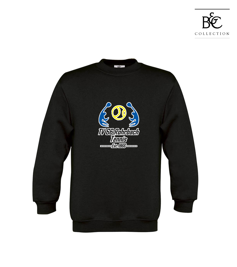 B&C Kinder Sweatshirt Black "Anton Frontprint"