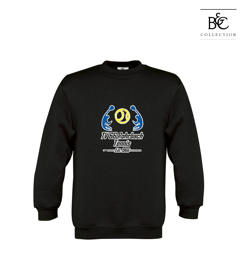 B&C Kinder Sweatshirt Black "Uwe Frontprint"