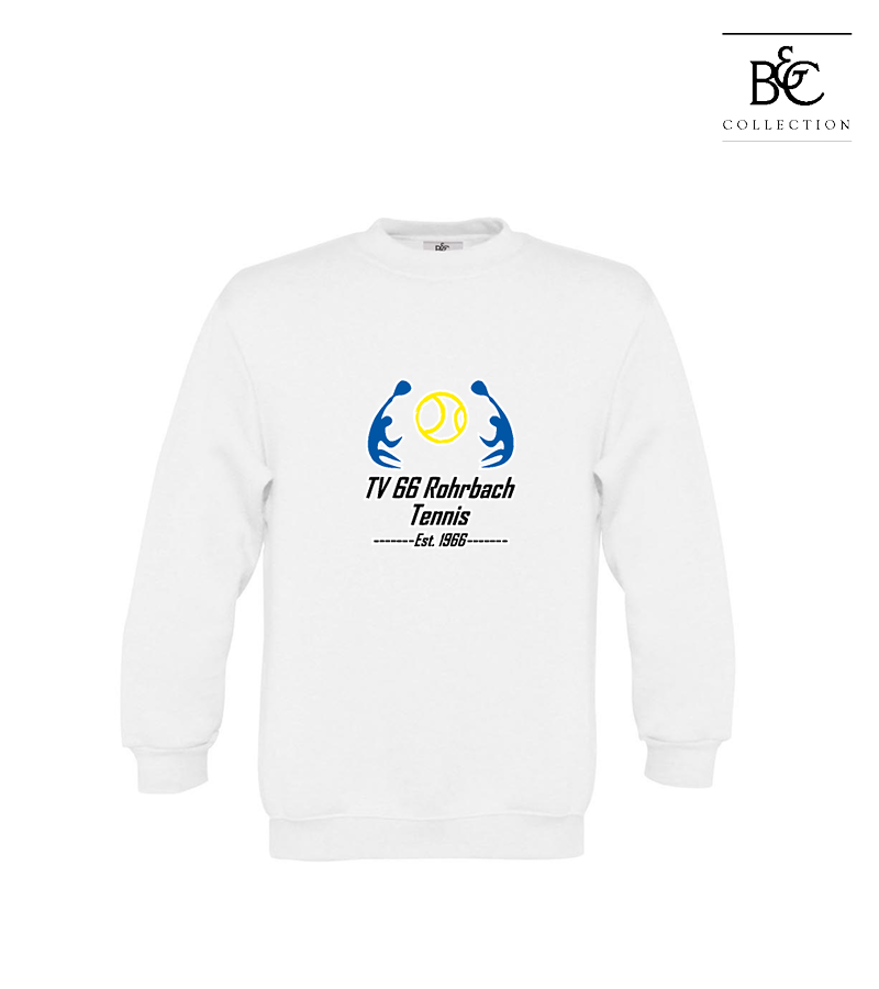 B&C Kinder Sweatshirt White "Anton Frontprint"