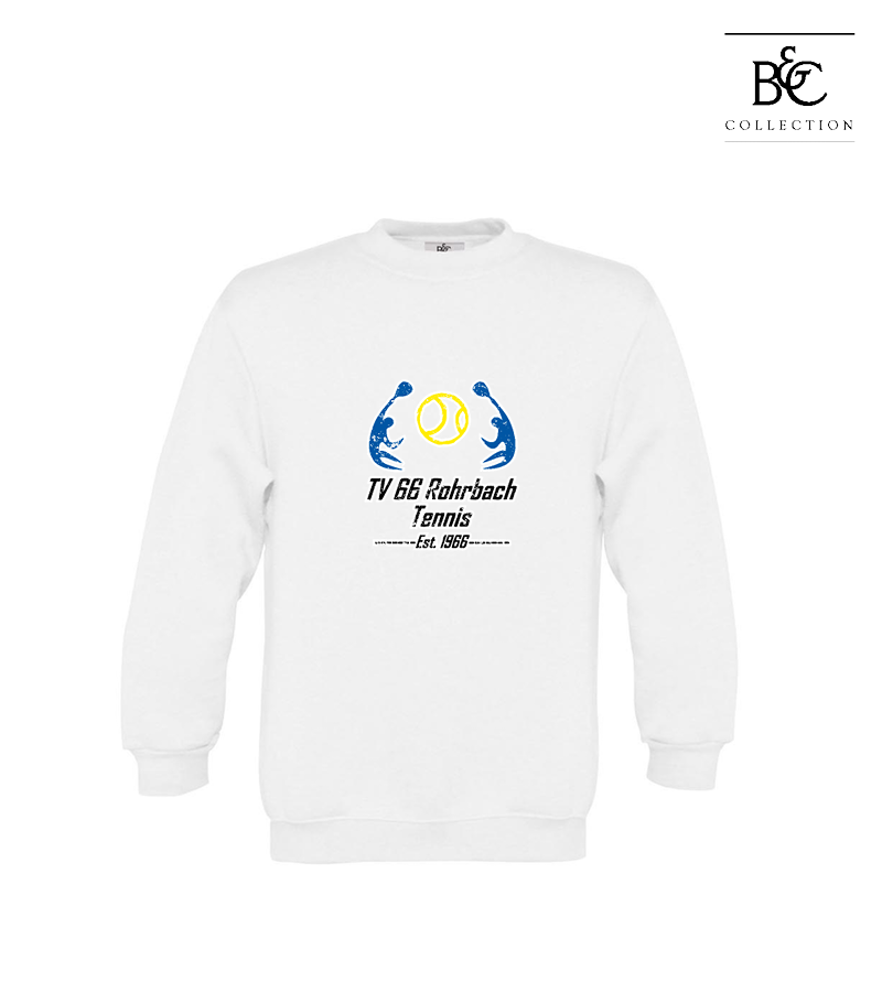 B&C Kinder Sweatshirt White "Uwe Frontprint"