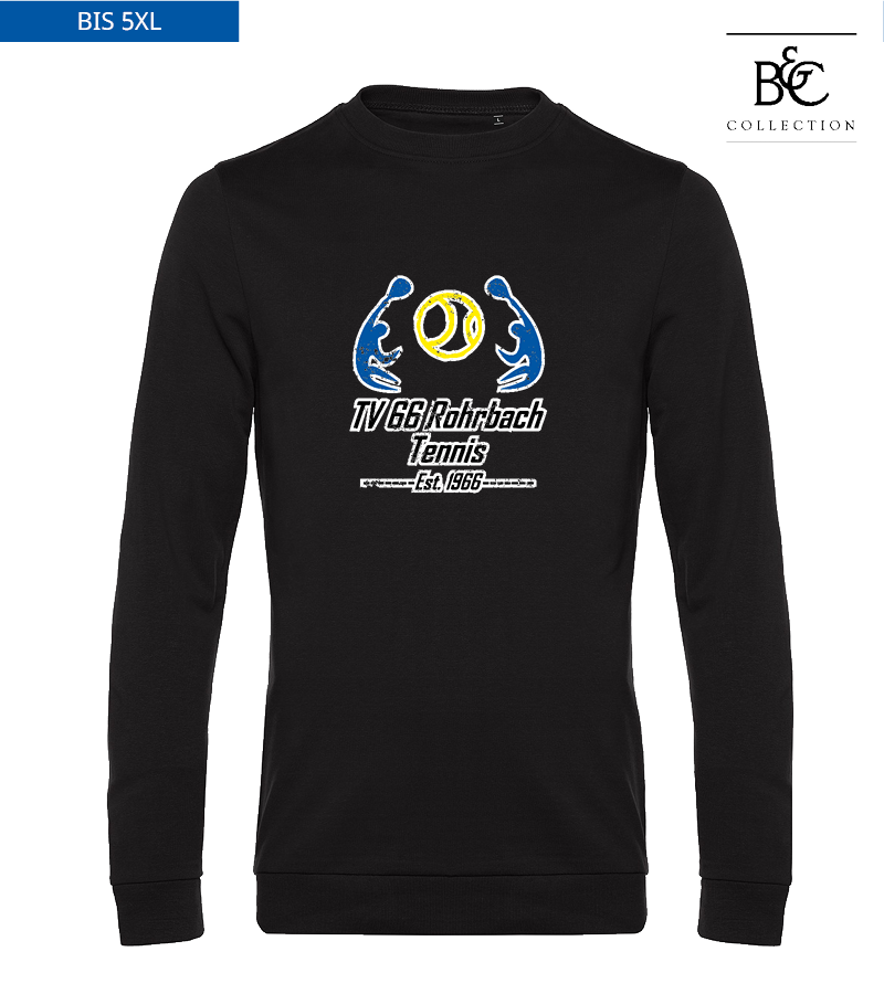 B&C Herren Sweatshirt Black Pure "Uwe Frontprint"