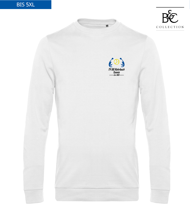 B&C Herren Sweatshirt White "Anton"