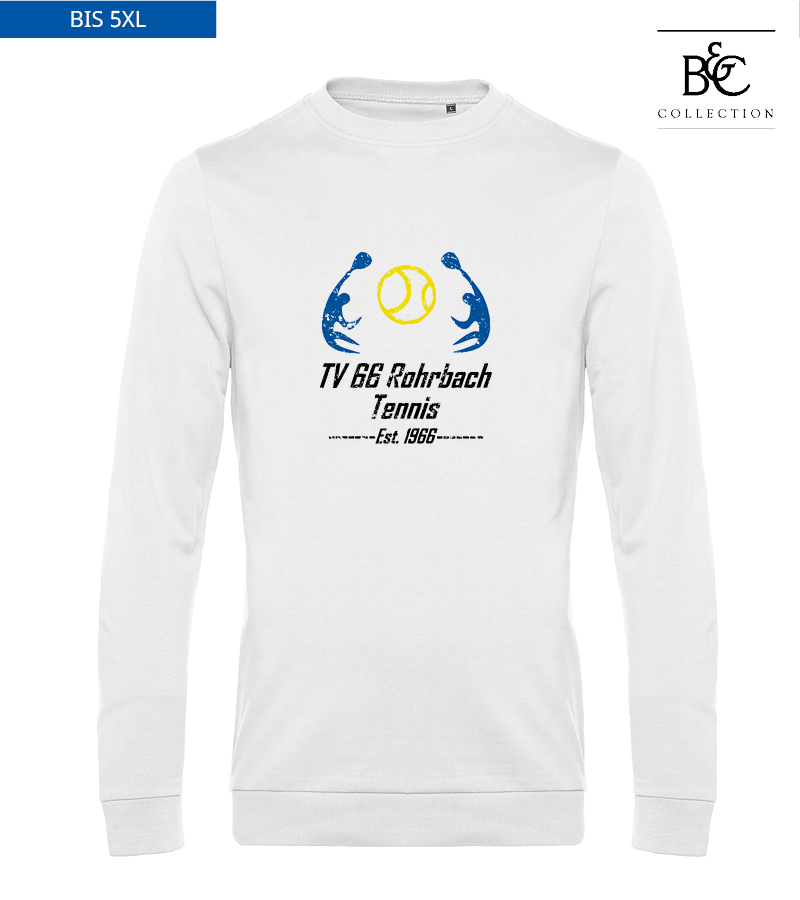 B&C Herren Sweatshirt White "Uwe Frontprint"