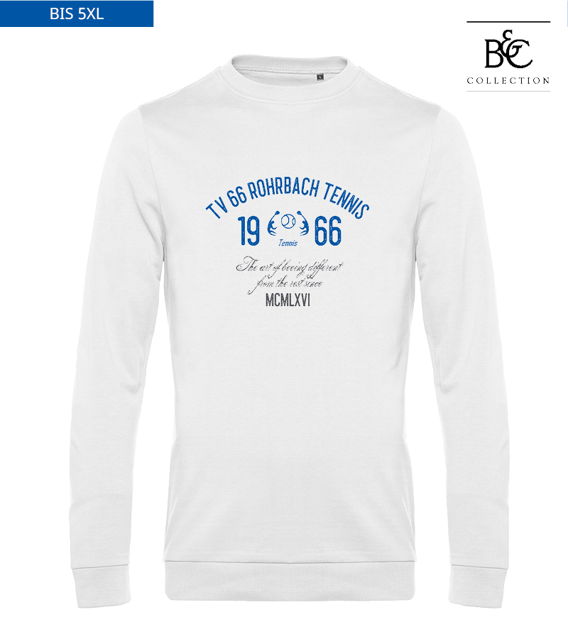 B&C Herren Sweatshirt White "Isack"