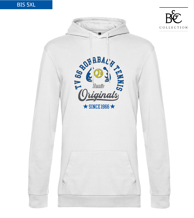B&C Herren Hoodie White "Jacob"
