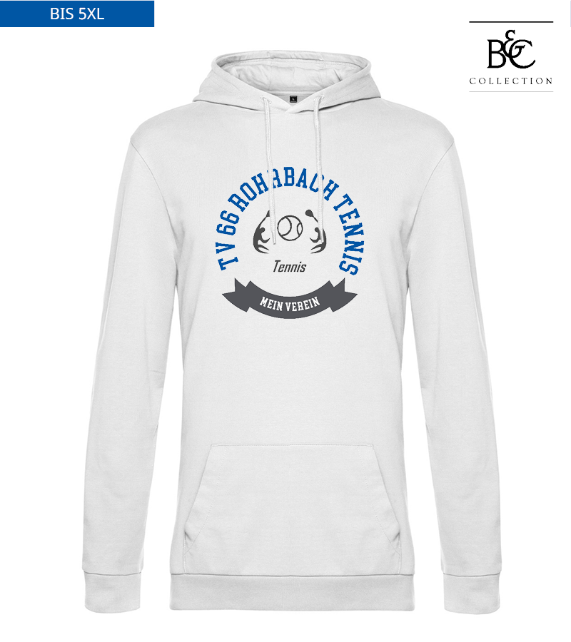 B&C Herren Hoodie White "Bono"