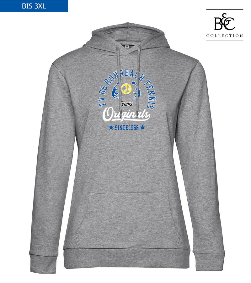 B&C Damen Hoodie Heather Grey "Jacob"