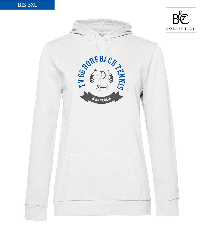 B&C Damen Hoodie White "Bono"
