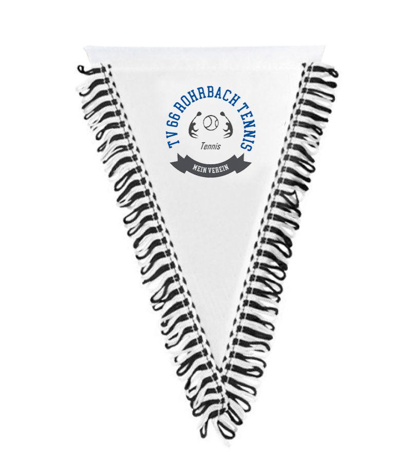 Wimpel dreieckig Black White "Bono"