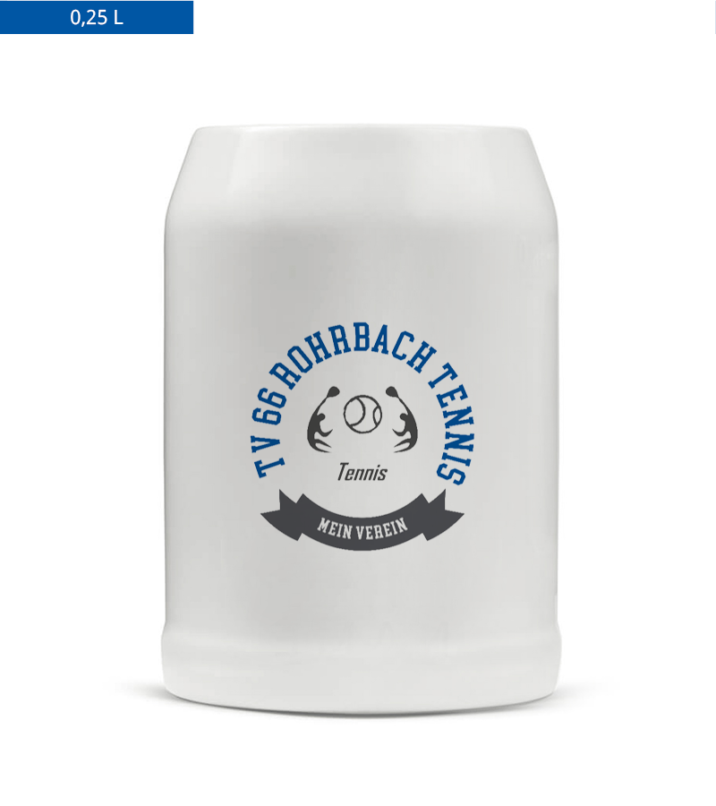 Bierkrug 0,25l White "Bono" A