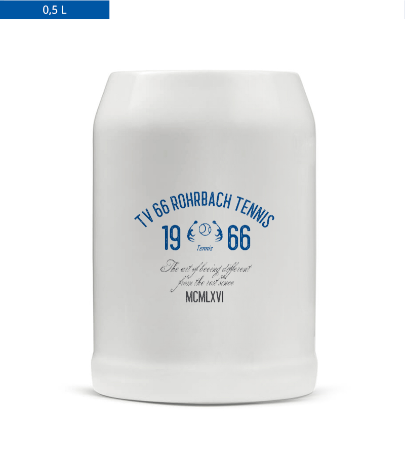 Bierkrug 0,5l White "Isack" A