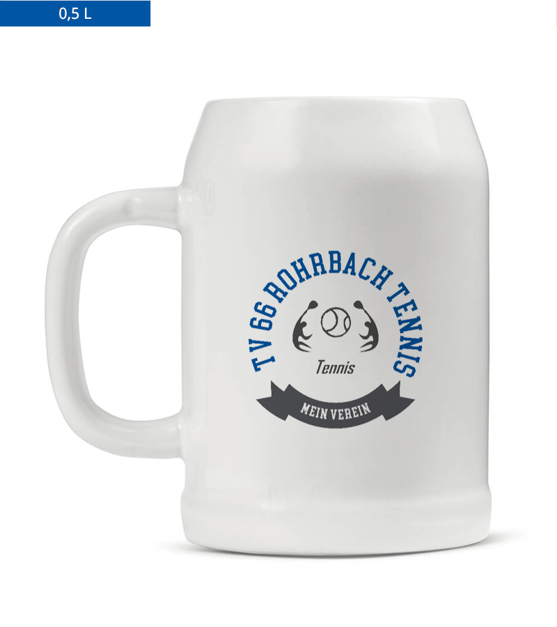 Bierkrug 0,5l White "Bono" B
