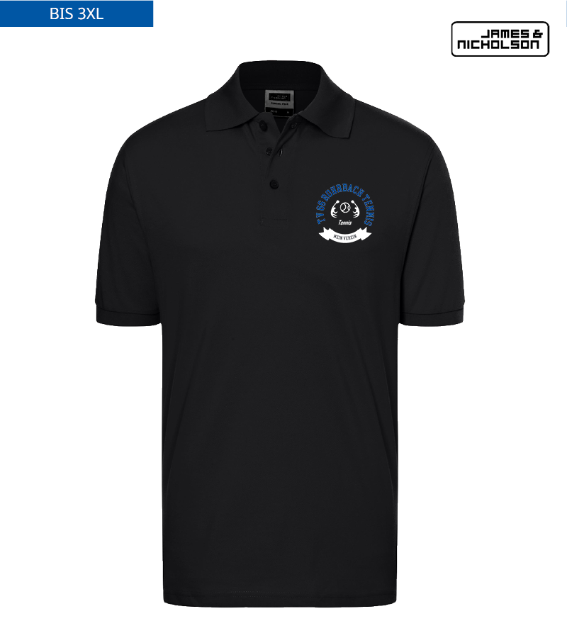 J+N Herren Polo-Shirt Black "Bono"