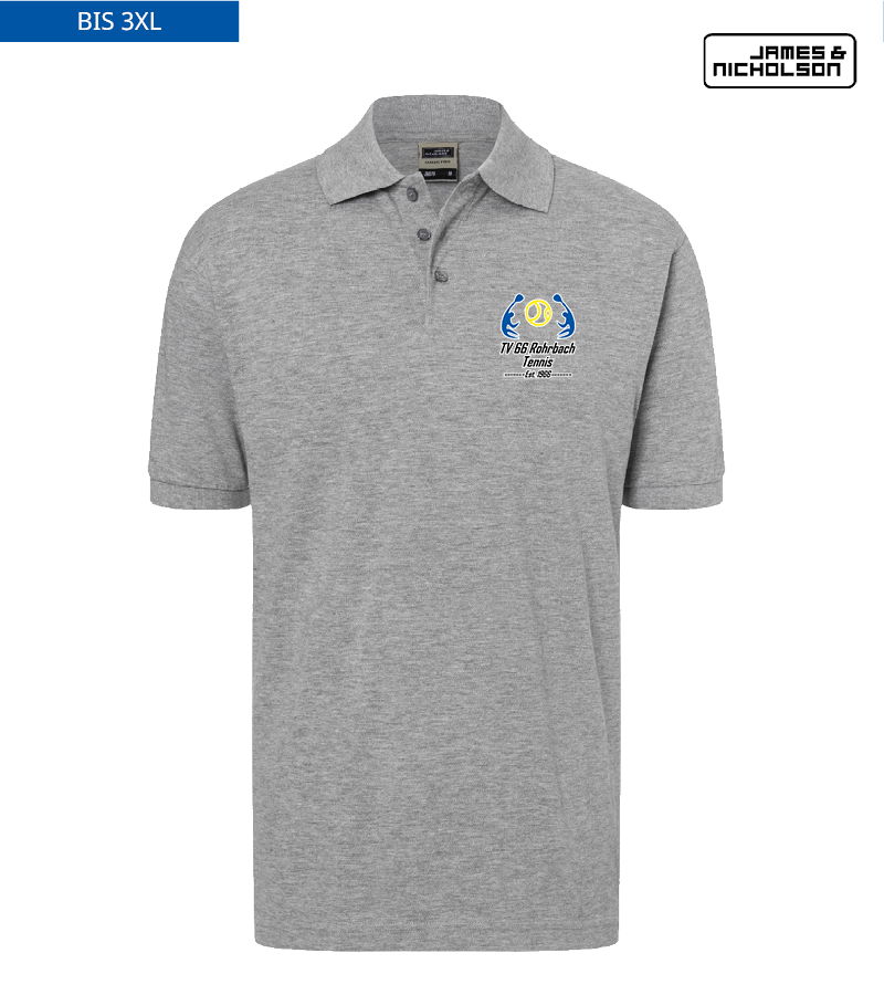 J+N Herren Polo-Shirt Heather Grey "Anton"