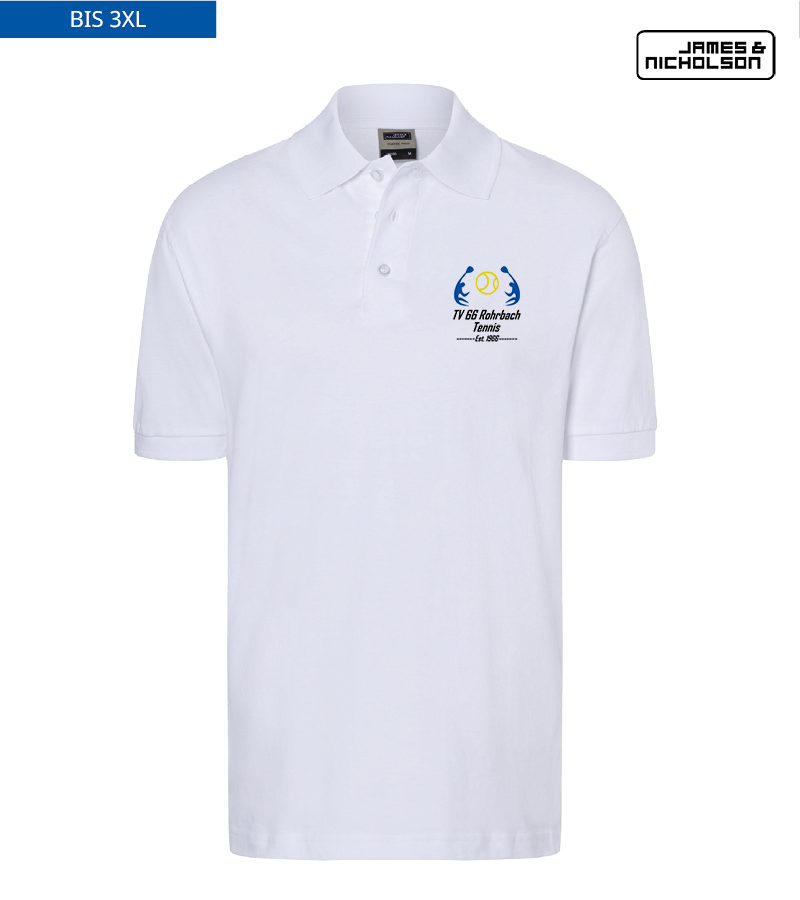 J+N Herren Polo-Shirt White "Anton"