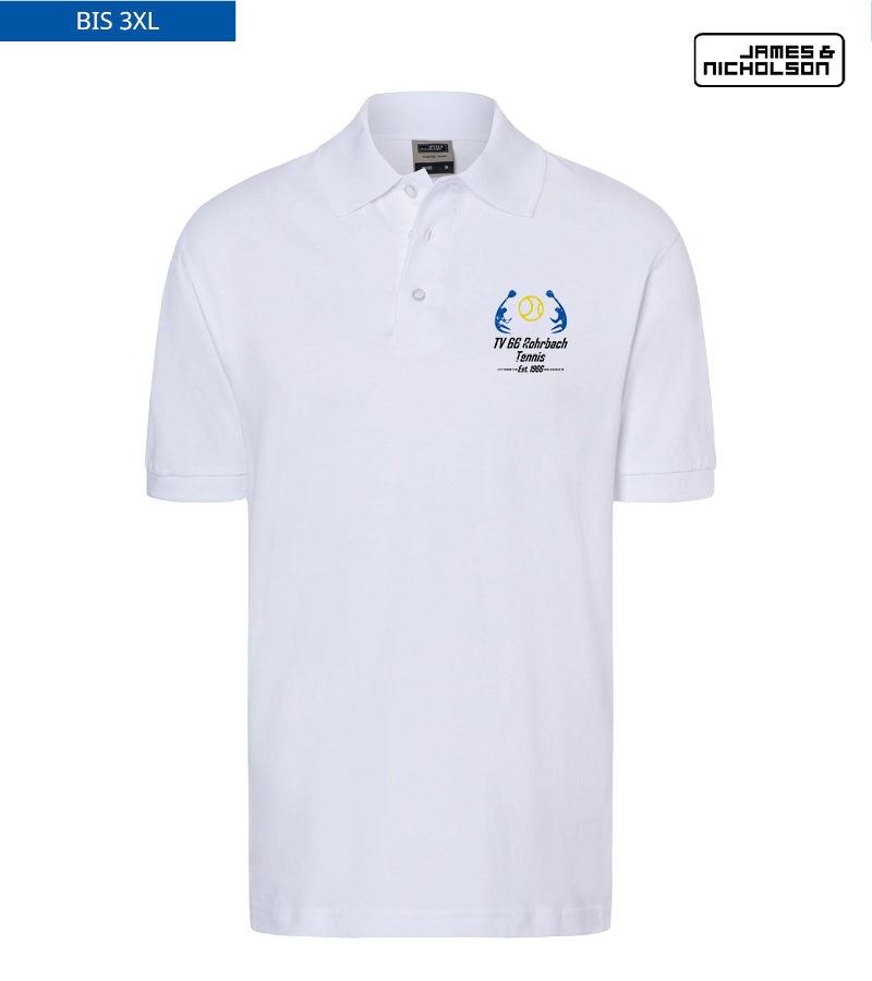 J+N Herren Polo-Shirt White "Uwe"