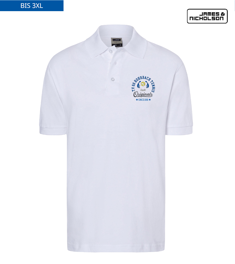 J+N Herren Polo-Shirt White "Jacob"