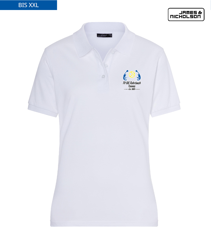 J+N Damen Polo-Shirt White "Uwe"