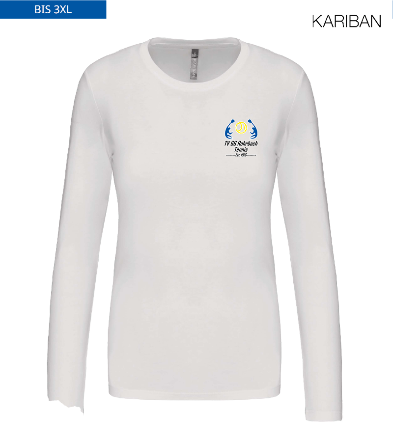 Kariban Damen Langarmshirt White "Anton"