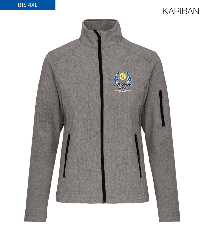 Kariban Damen Softshelljacke Marl Grey "Anton"