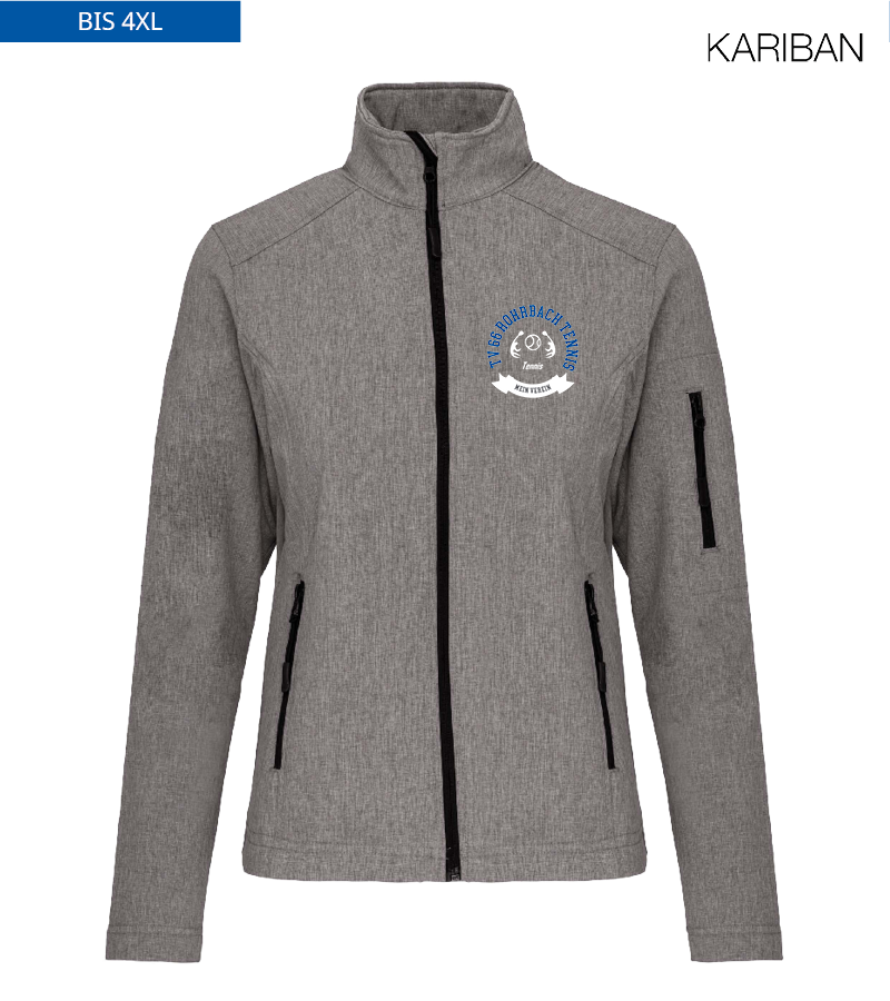 Kariban Damen Softshelljacke Marl Grey "Bono"