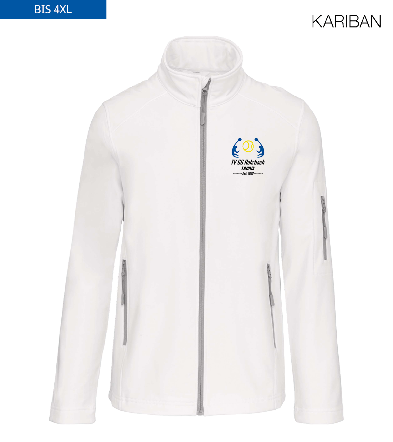 Kariban Herren Softshelljacke White "Anton"
