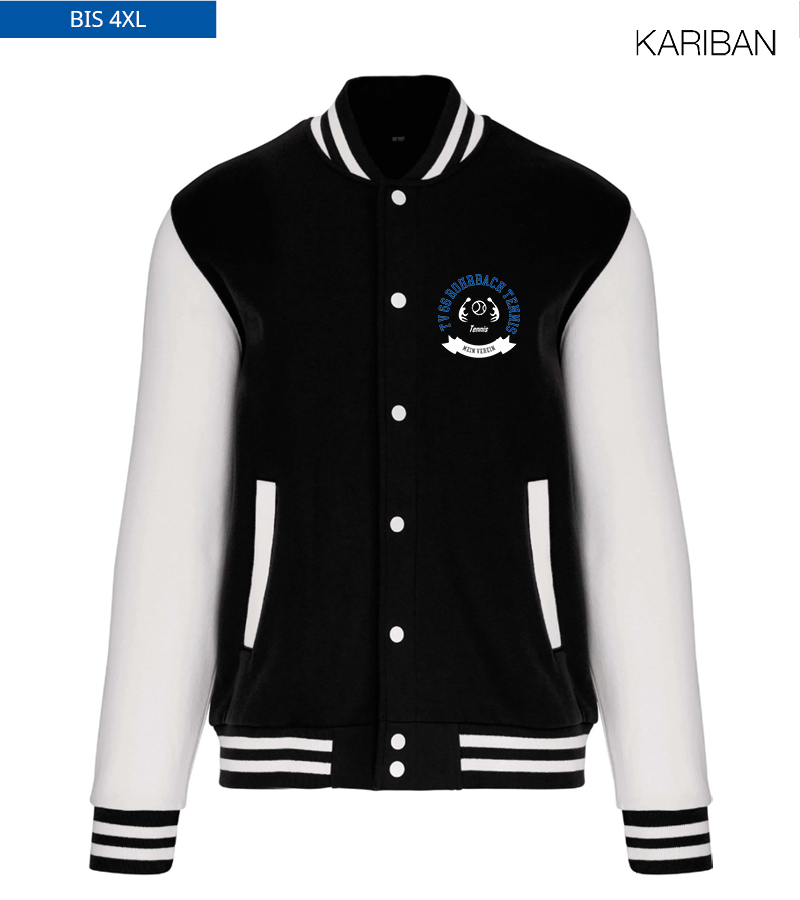 Kariban Unisex Collegejacke Black White "Bono"