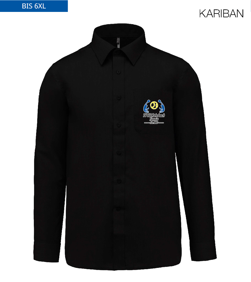 Kariban Herren Langarmhemd Black "Anton"