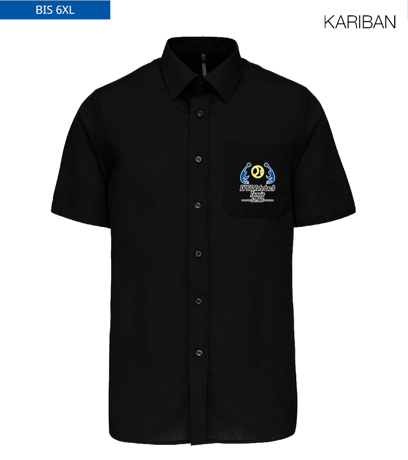 Kariban Herren Kurzarmhemd Black "Anton"