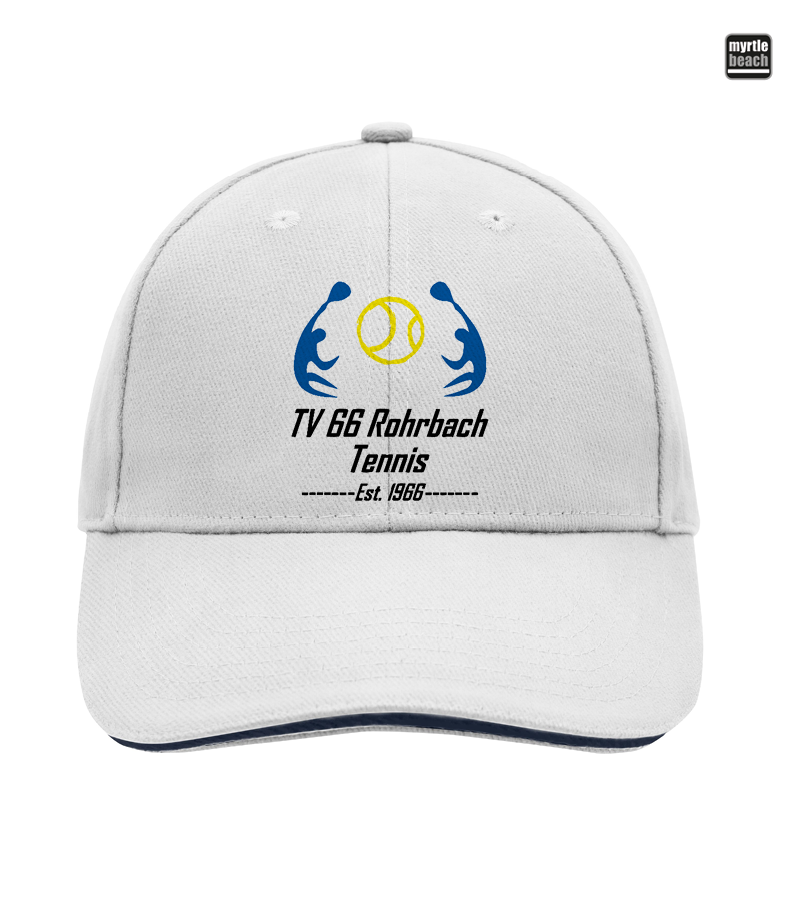Myrtle Beach Unisex 6 Panel Sandwich Cap White "Anton"