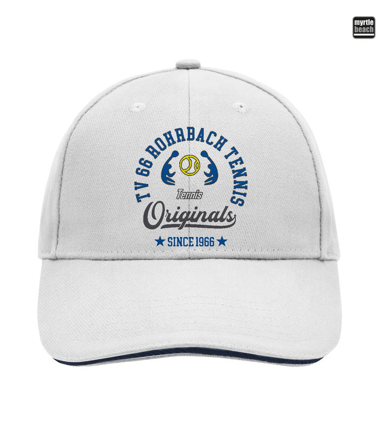 Myrtle Beach Unisex 6 Panel Sandwich Cap White "Jacob"