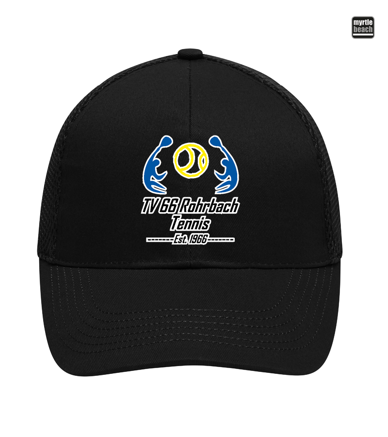Myrtle Beach Unisex 6 Panel Air Mesh Cap Black "Anton"