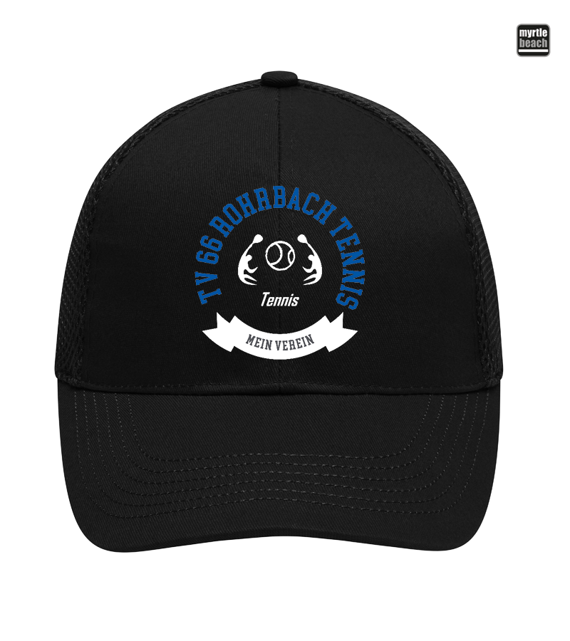 Myrtle Beach Unisex 6 Panel Air Mesh Cap Black "Bono"