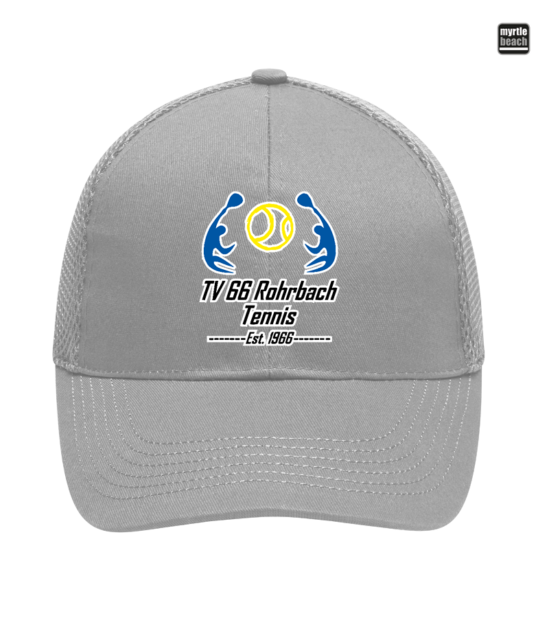 Myrtle Beach Unisex 6 Panel Air Mesh Cap Light Grey "Anton"