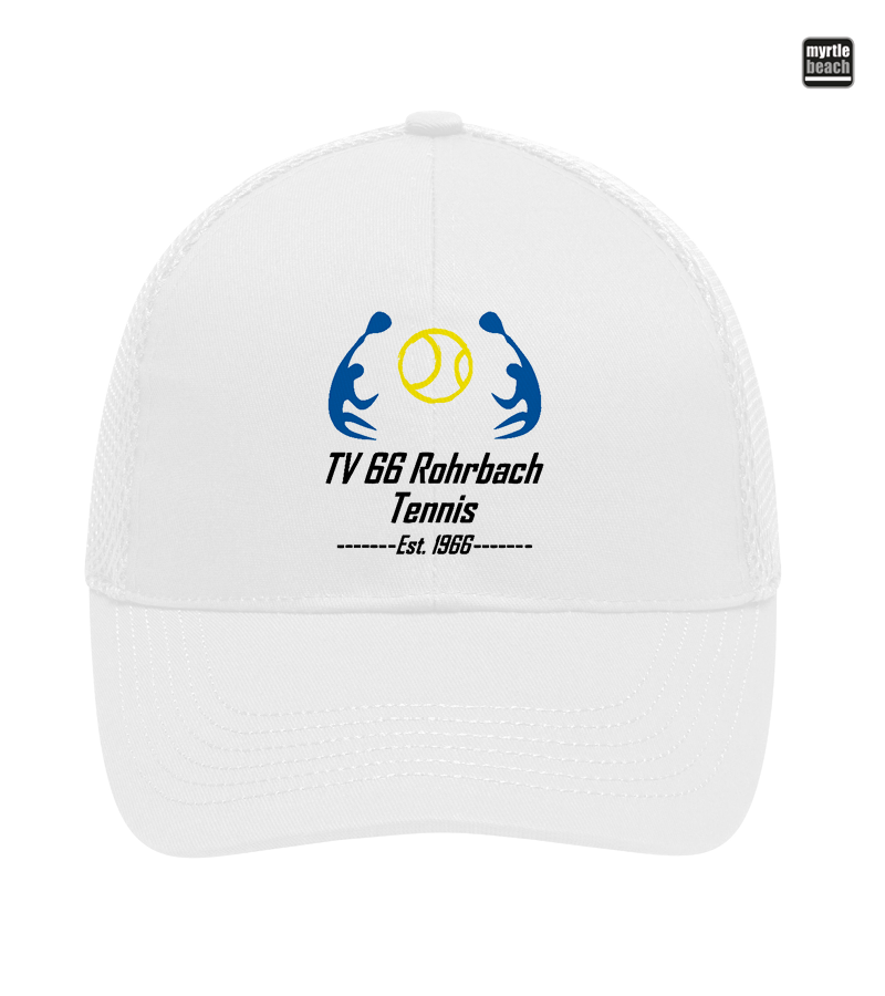 Myrtle Beach Unisex 6 Panel Air Mesh Cap White "Anton"