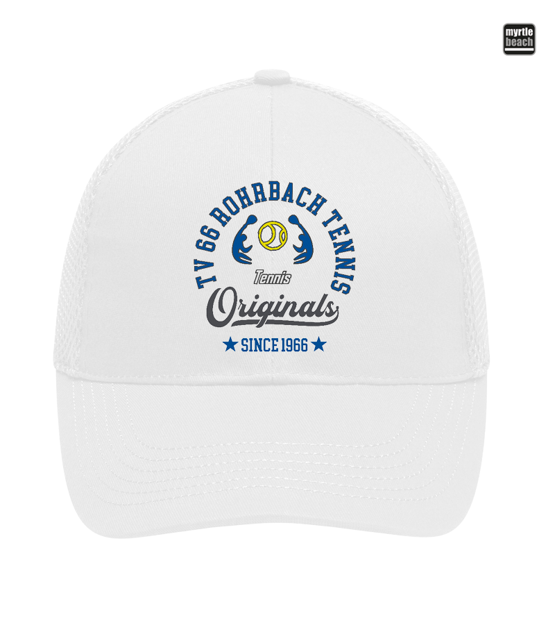 Myrtle Beach Unisex 6 Panel Air Mesh Cap White "Jacob"