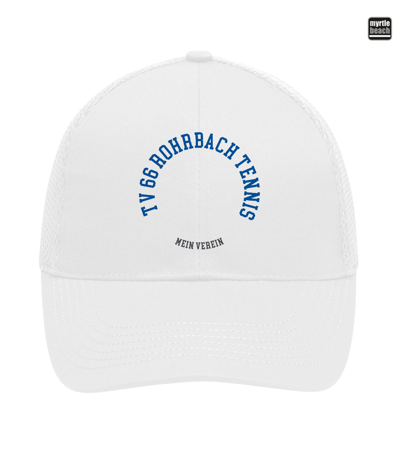 Myrtle Beach Unisex 6 Panel Air Mesh Cap White "Bono"
