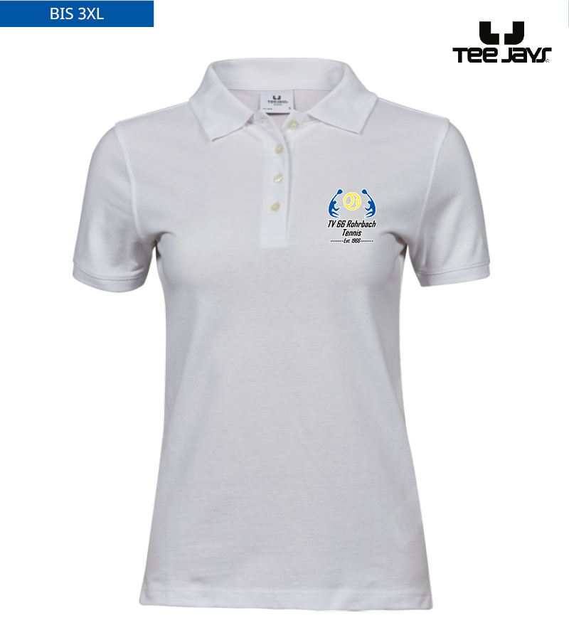 Tee Jays Damen Heavy Polo-Shirt White "Anton"